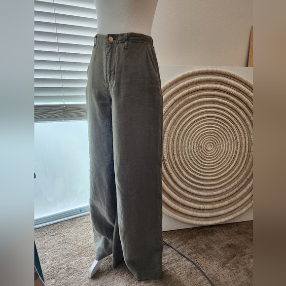 L'Agence Bria High waist wide leg linen pants Sz.26 - Picture 3 of 6